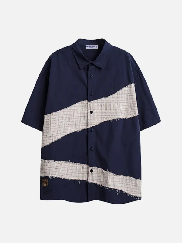 Aelfric Eden Patchwork Raw Short Sleeve Shirts sold by Aelfric Eden