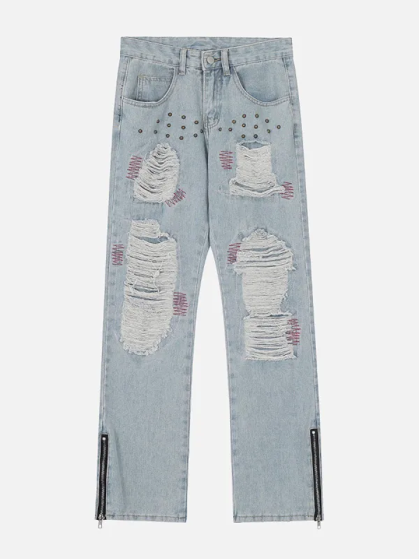 Aelfric Eden Distressed ZIP UP Jeans made by Aelfric Eden