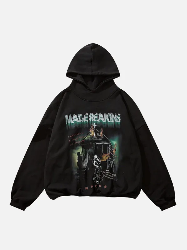 Aelfric Eden Burning House Print Hoodie sold by Aelfric Eden