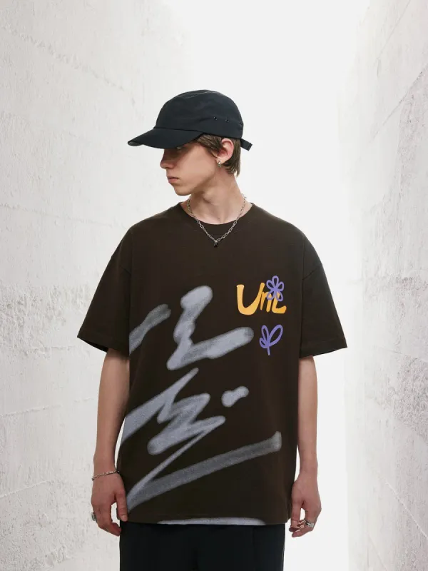 Aelfric Eden Graffiti Grimace Print Tee sold by Aelfric Eden