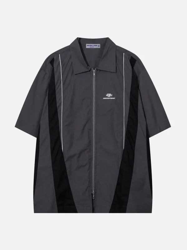 Aelfric Eden Patchwork Color Block Short Sleeve Shirts sold by Aelfric Eden