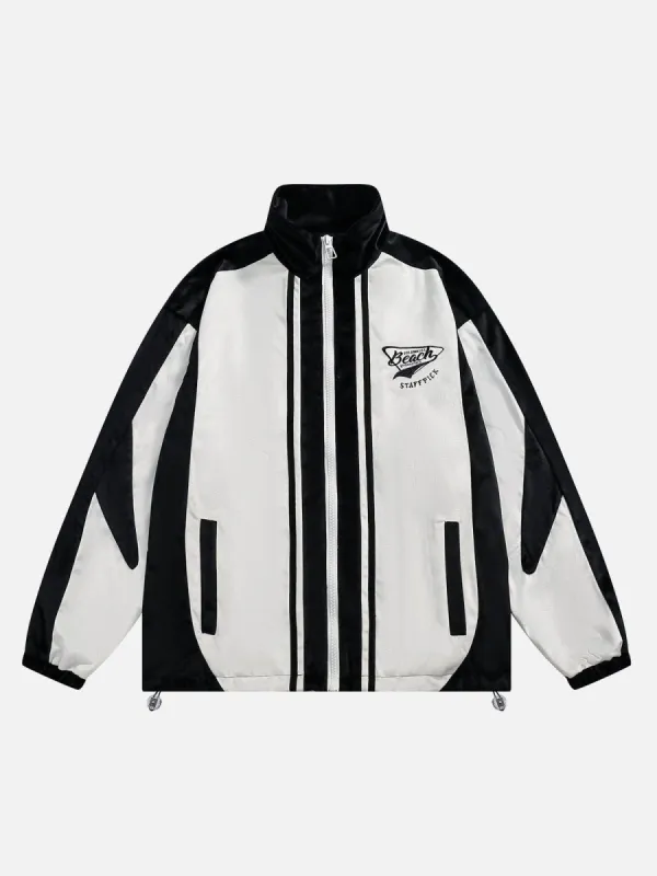 Aelfric Eden Vintage Stripe Splicing Velvet Jacket sold by Aelfric Eden