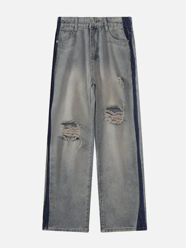 【Aelfric Eden】Washed Distressed ルーズ ジーンズ Amazon.com: Aelfric Eden Men's Jean Pants Mud Dyeing Washed