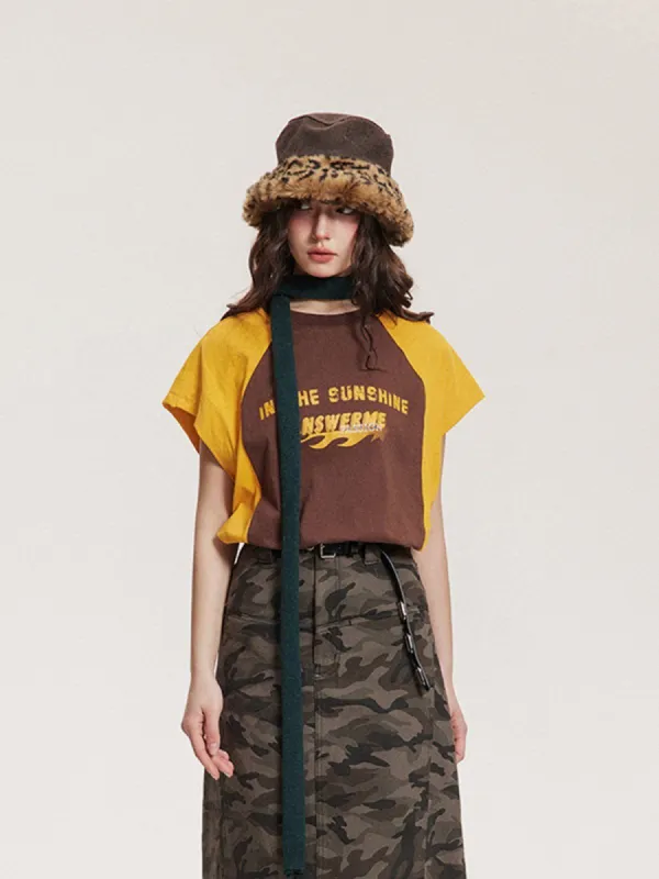 Aelfric Eden Colorblock Letter Print Vest sold by Aelfric Eden