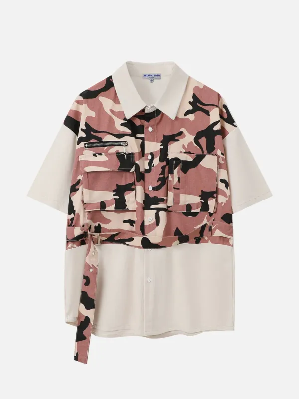 Aelfric Eden Camouflage Patchwork Short Sleeve Shirts sold by Aelfric Eden