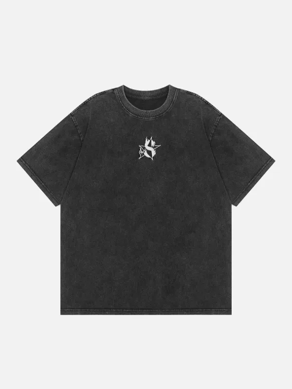 Aelfric Eden Flame Star Print Washed Tee sold by Aelfric Eden