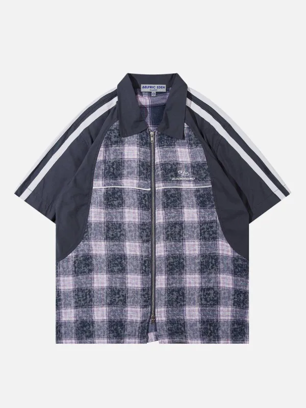 Aelfric Eden Contrast Plaid Short Sleeve Shirts sold by Aelfric Eden