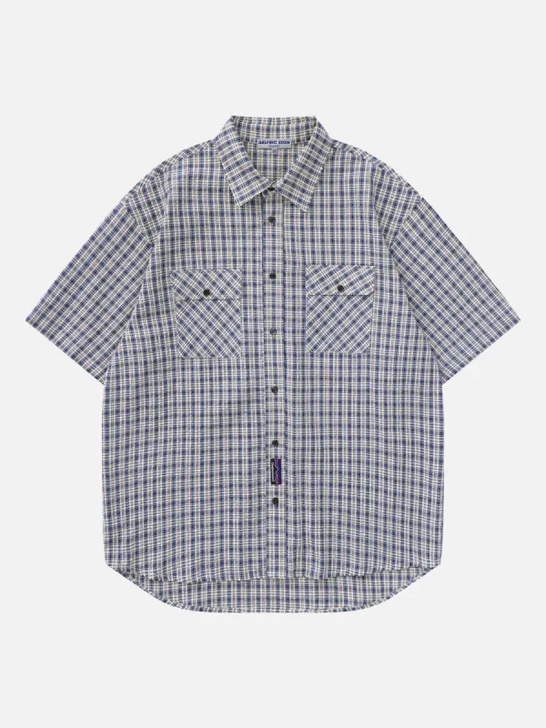 Aelfric Eden Vintage Simplicity Plaid Short Sleeve Shirts sold by Aelfric Eden