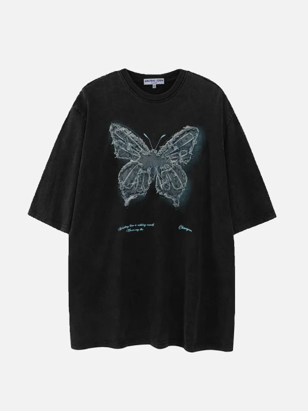 Aelfric Eden Butterfly Applique Embroidery Tee sold by Aelfric Eden
