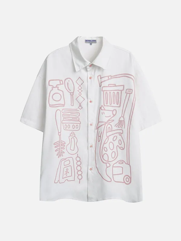 Aelfric Eden Funny Print Short Sleeve Shirts sold by Aelfric Eden