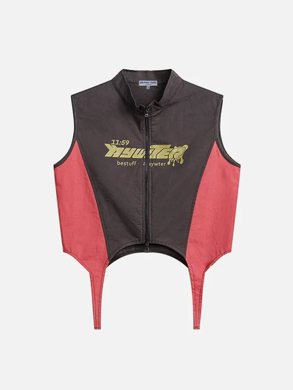 Colorblock Irregular Hem Tank Top sold by Aelfric Eden