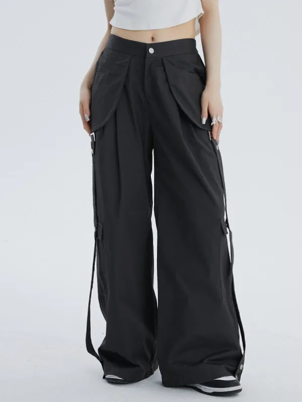 Functional Buckle Design Baggy Cargo Pants sold by Aelfric Eden