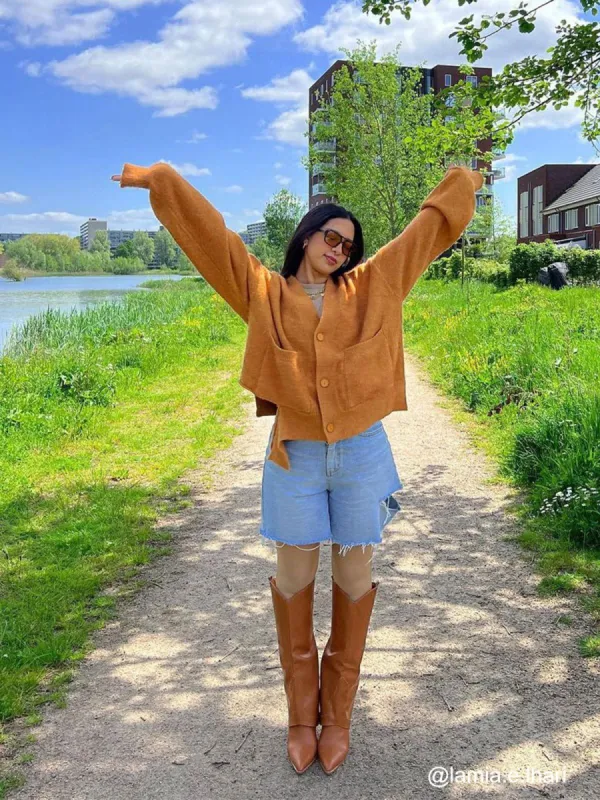 Aelfric Eden Cut Hem Solid Cardigan sold by Aelfric Eden