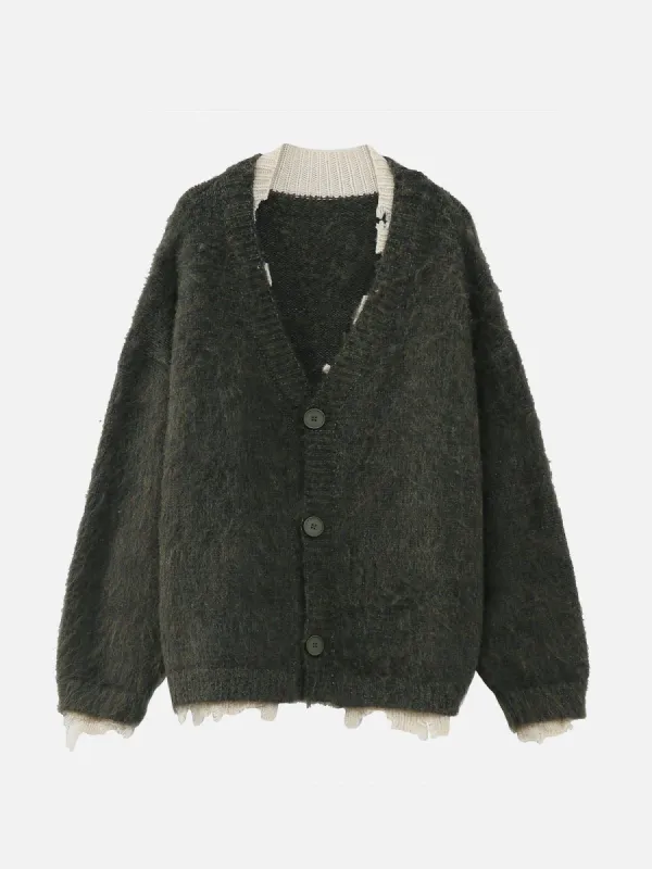 Aelfric Eden Faux Two Knit Irregular Cardigan sold by Aelfric Eden
