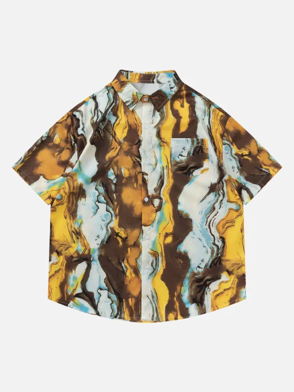 Aelfric Eden Oil Painting Elements Short Sleeve Shirt sold by Aelfric Eden