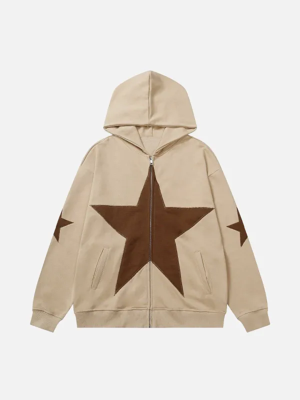 Star Graphic Print Hoodie sold by Aelfric Eden
