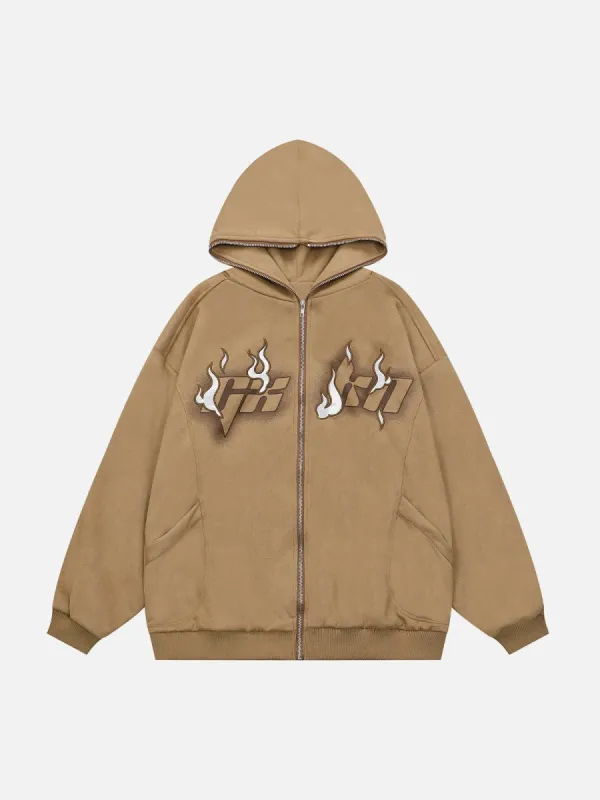 Aelfric Eden Flame Full Zipper Design Hoodie sold by Aelfric Eden