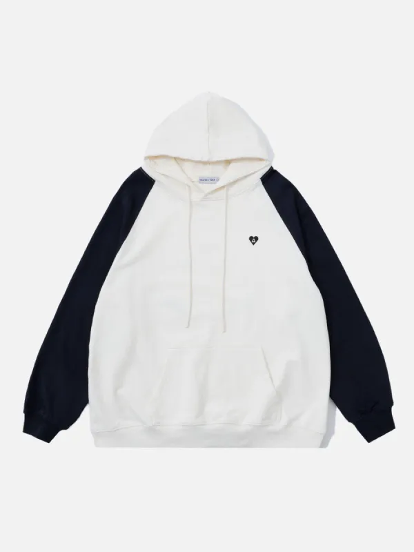 Aelfric Eden Color Blocking Embroidery Hoodie sold by Aelfric Eden