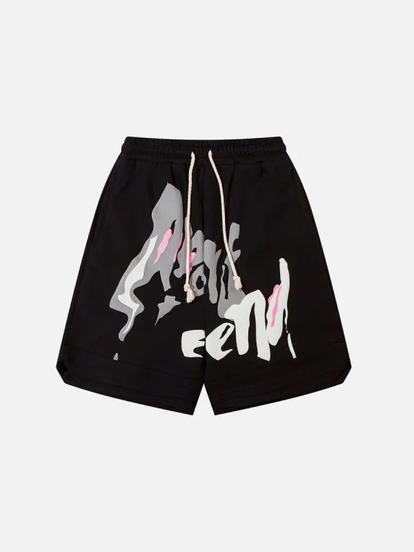 Aelfric Eden Creative Letter Graffiti Shorts sold by Aelfric Eden