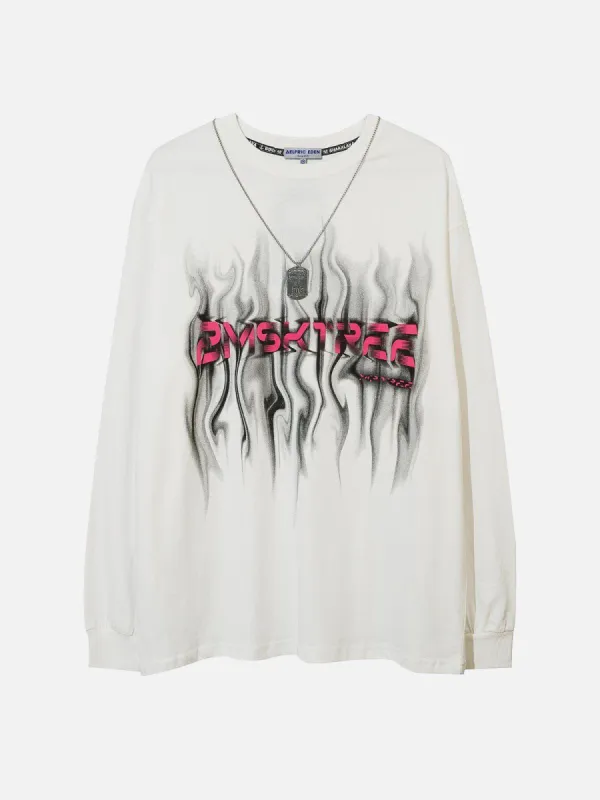 Aelfric Eden Necklace Flame Print Sweatshirt sold by Aelfric Eden