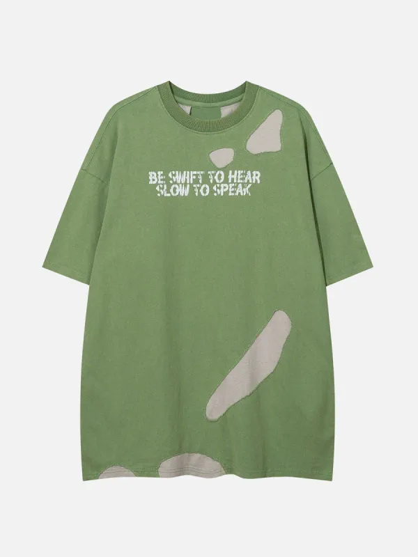 Aelfric Eden Hole Patchwork Washed Tee sold by Aelfric Eden