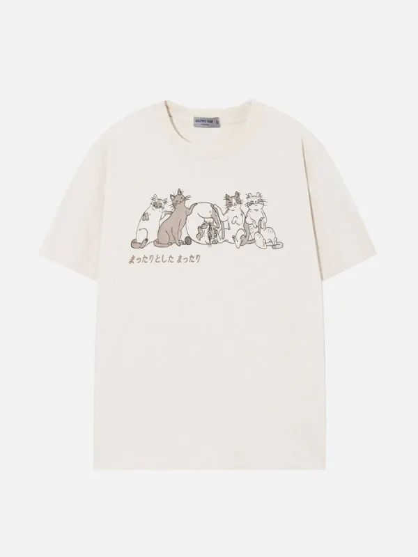 Aelfric Eden Campanula Cat Graffiti Graphic Tee | Parallel
