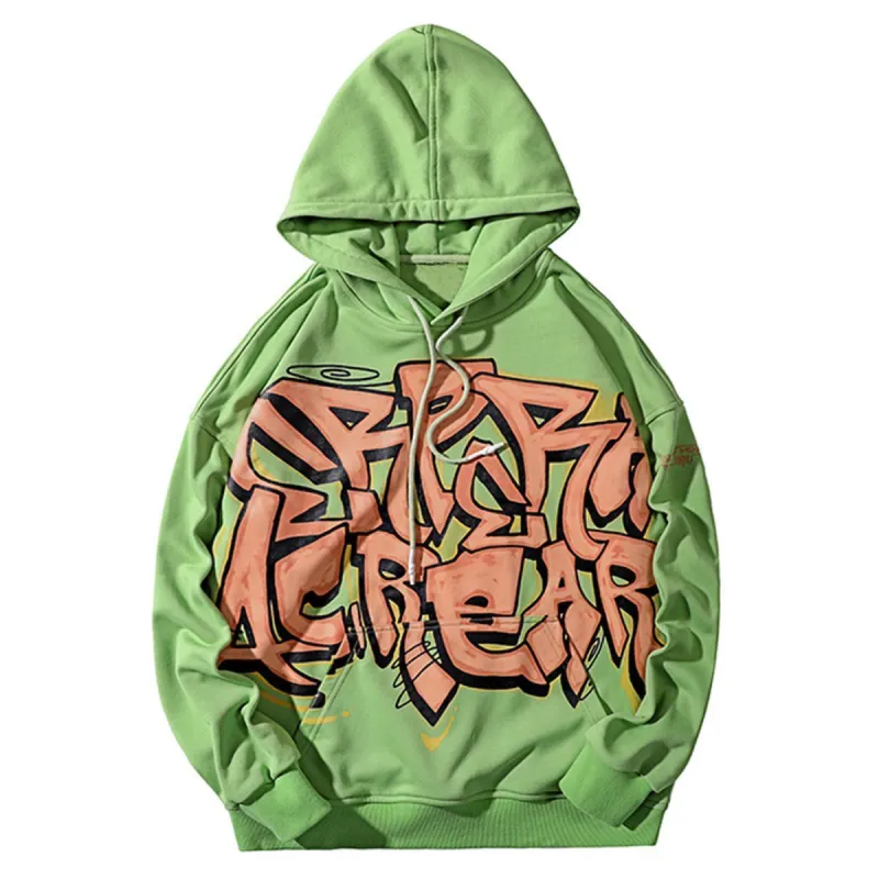 Aelfric Eden Graffiti Print cotton Hoodies sold by Aelfric Eden