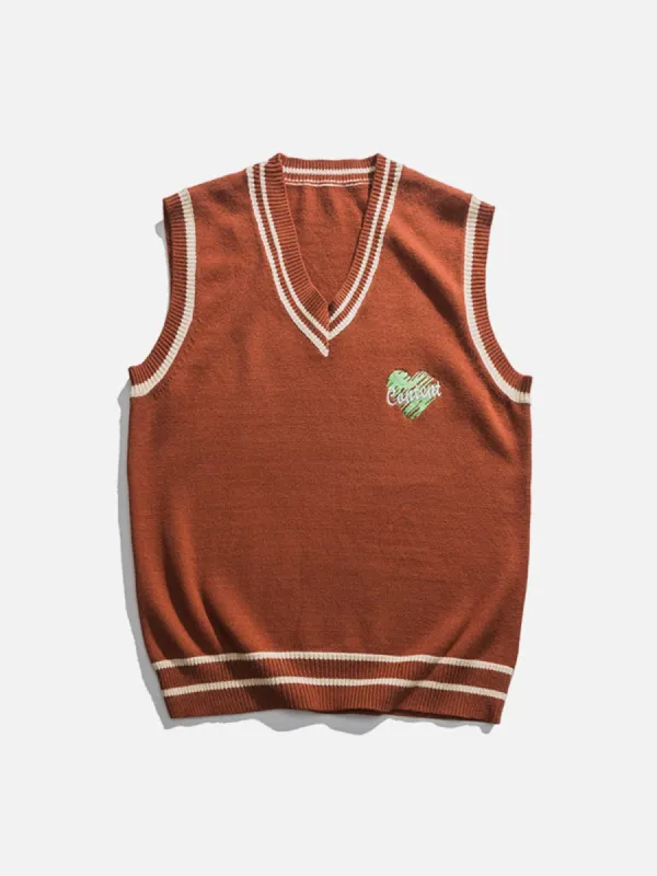 Aelfric Eden Heart Embroidered Sweater Vest sold by Aelfric Eden
