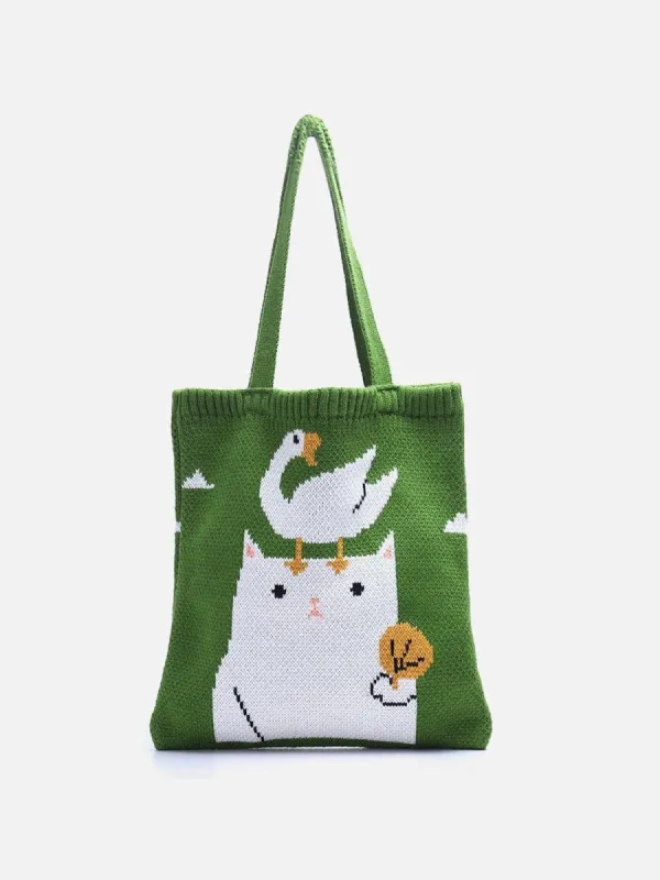 Aelfric Eden Duck Print Knitting Handbag sold by Aelfric Eden