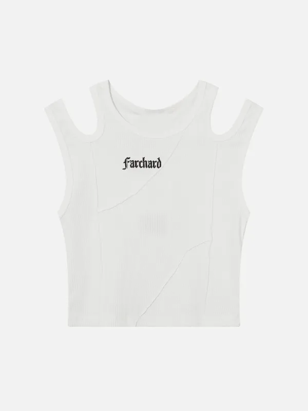 Solid Shoulder Cutout Tank Top sold by Aelfric Eden