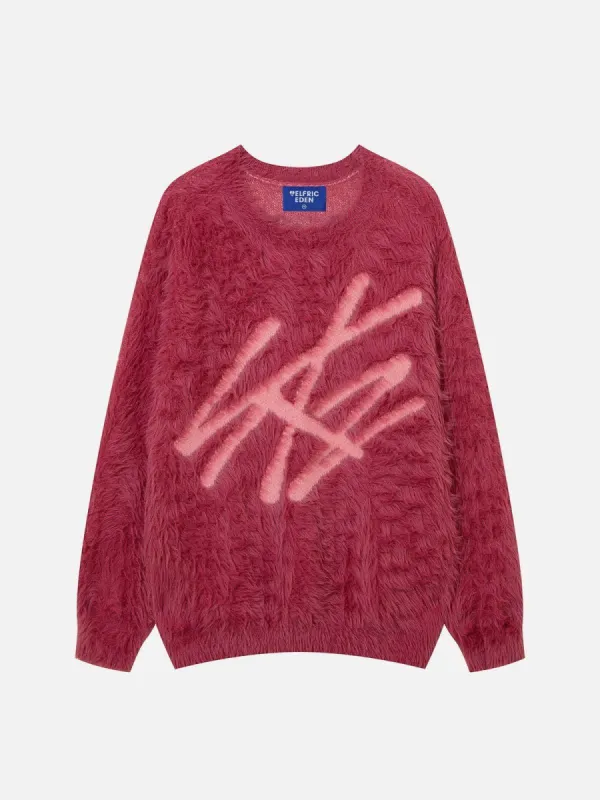 Aelfric Eden Faux Mink Jacquard Sweater sold by Aelfric Eden