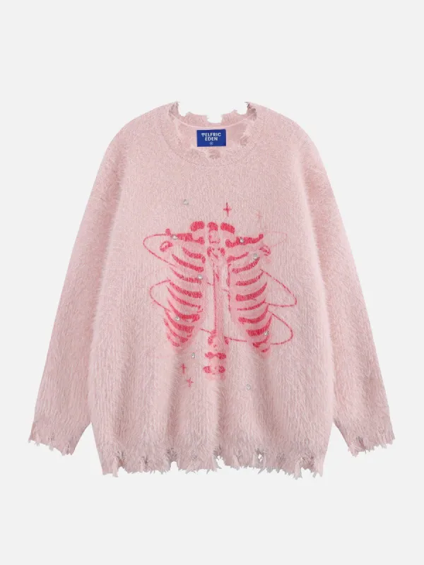 Aelfric Eden Skull Faux Mink Sweater sold by Aelfric Eden