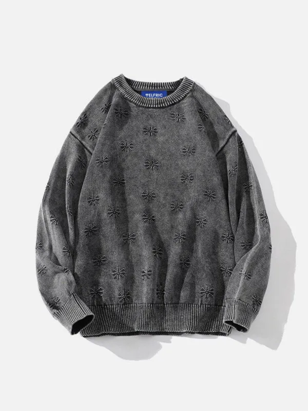 Aelfric Eden Floral Embroidered Washed Sweater sold by Aelfric Eden