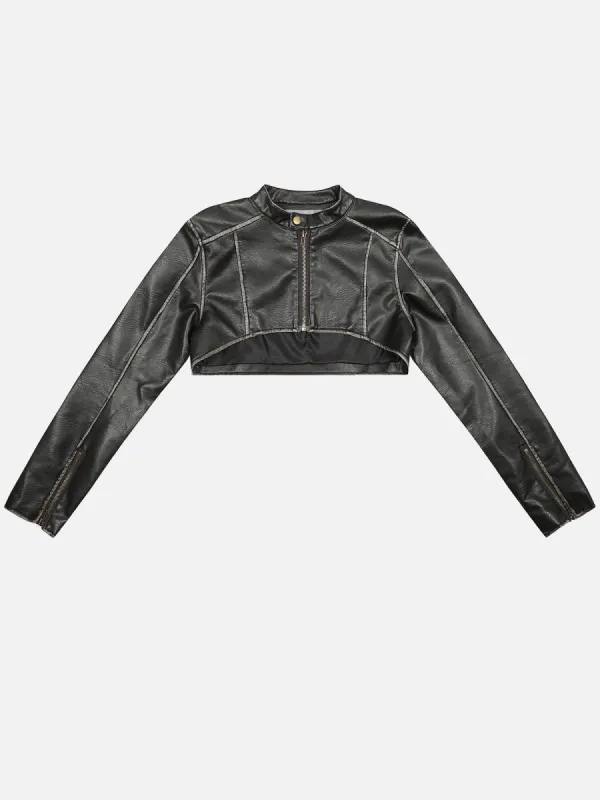 Washed Faux Leather Racing Jacket sold by Aelfric Eden