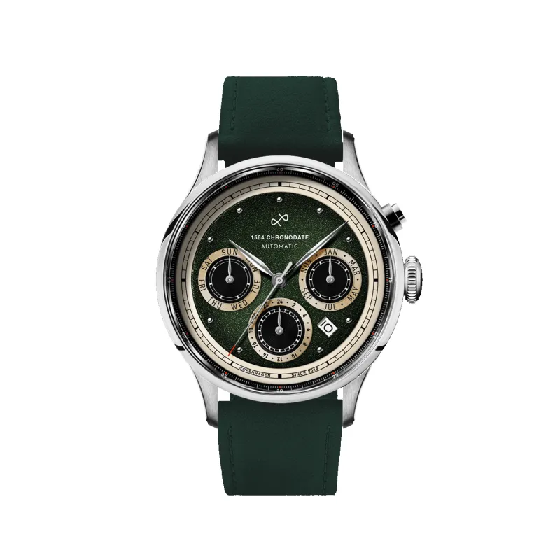 1564 Chronodate Automatic, Steel / Garnish Green made by AV86
