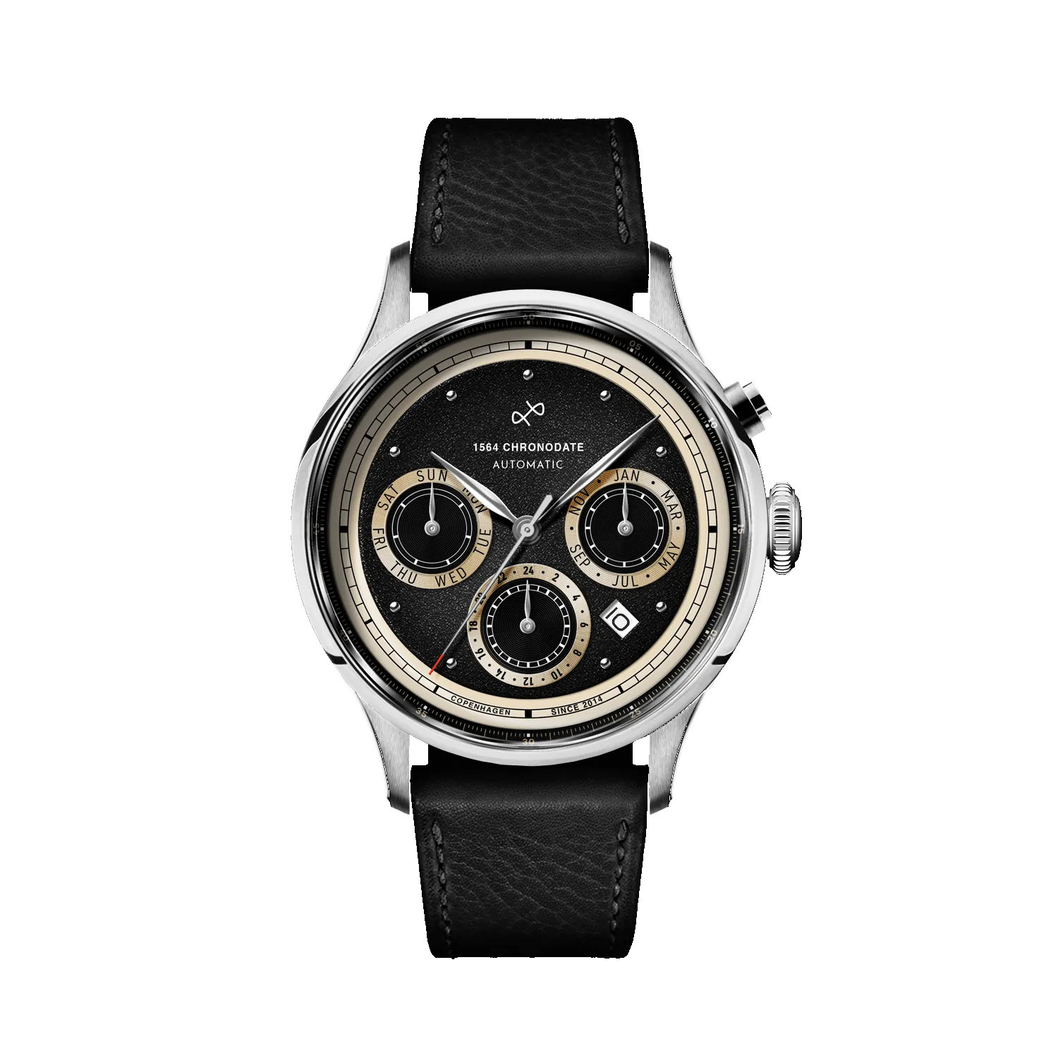 1564 Chronodate Automatic, Steel / Black sold by About Vintage