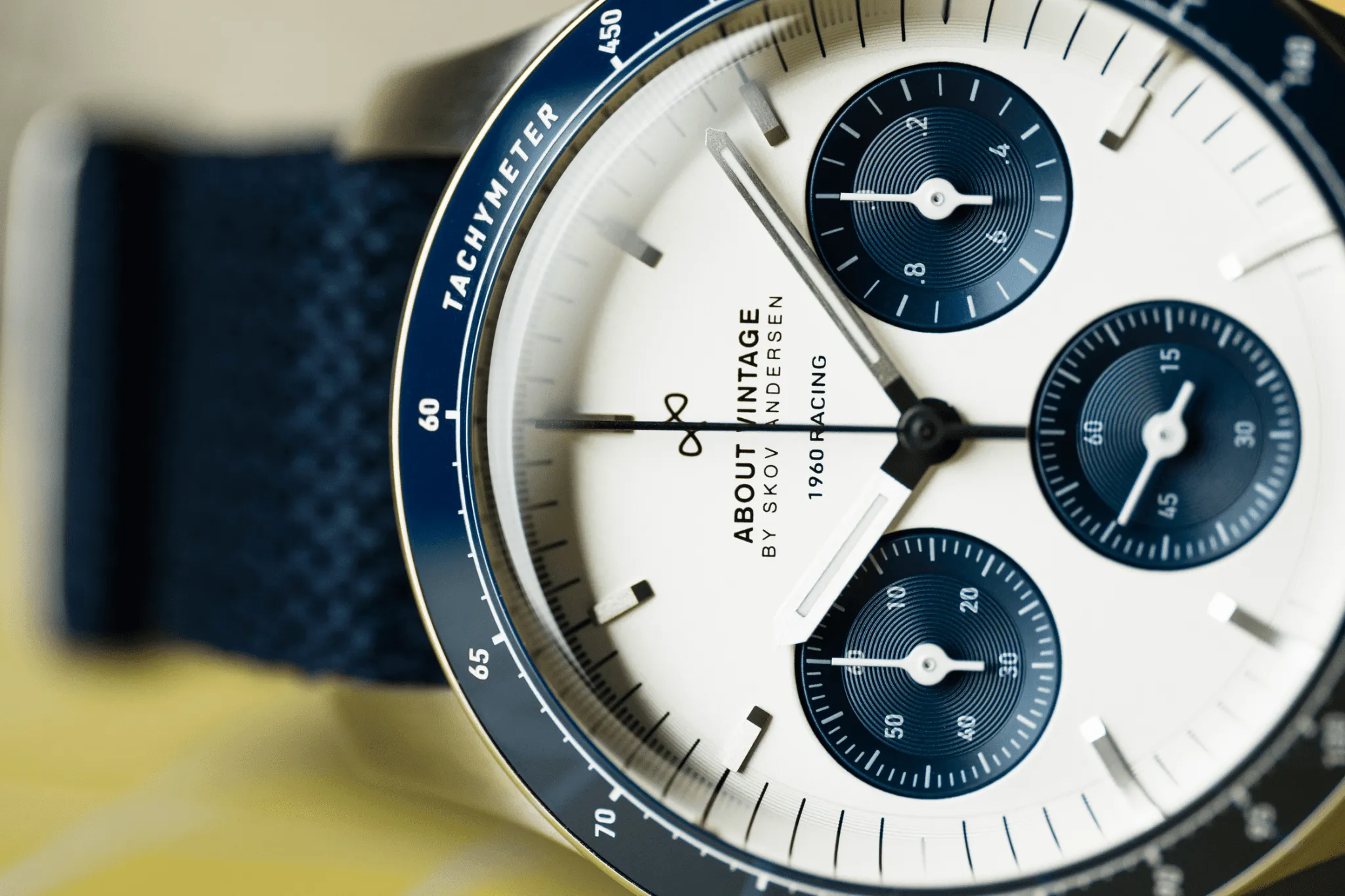 1960 Racing Chronograph, Steel / Navy & White sold by About Vintage product image thumbnail 5