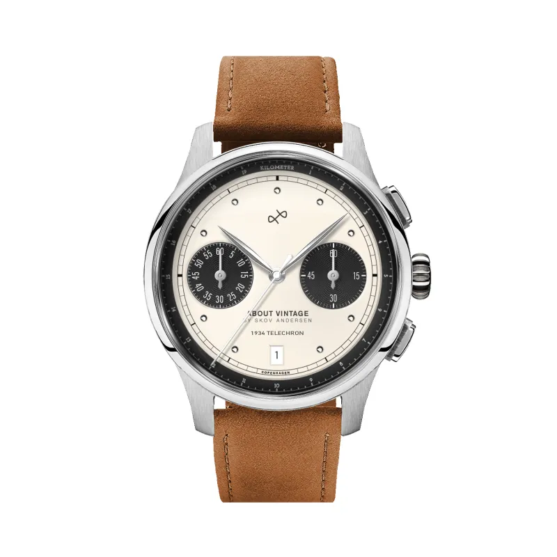 1934 Telechron, Steel / Off White & Black made by AV86