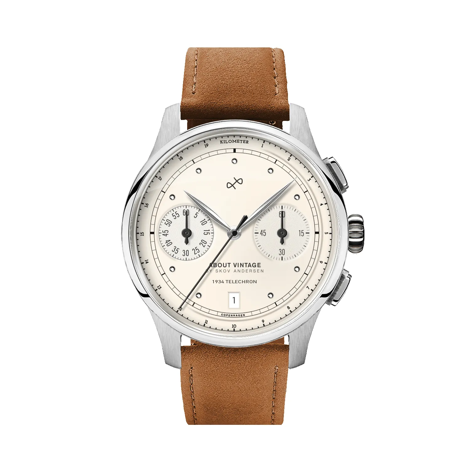 1934 Telechron, Steel / Off White sold by About Vintage