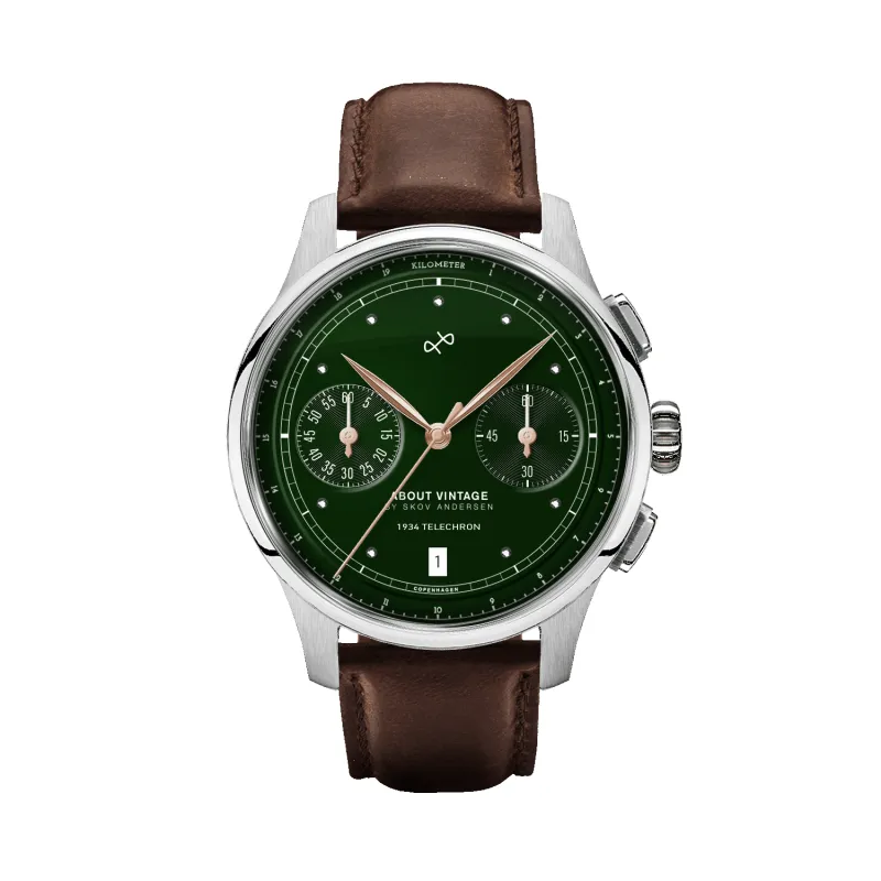 1934 Telechron, Steel / Green made by AV86