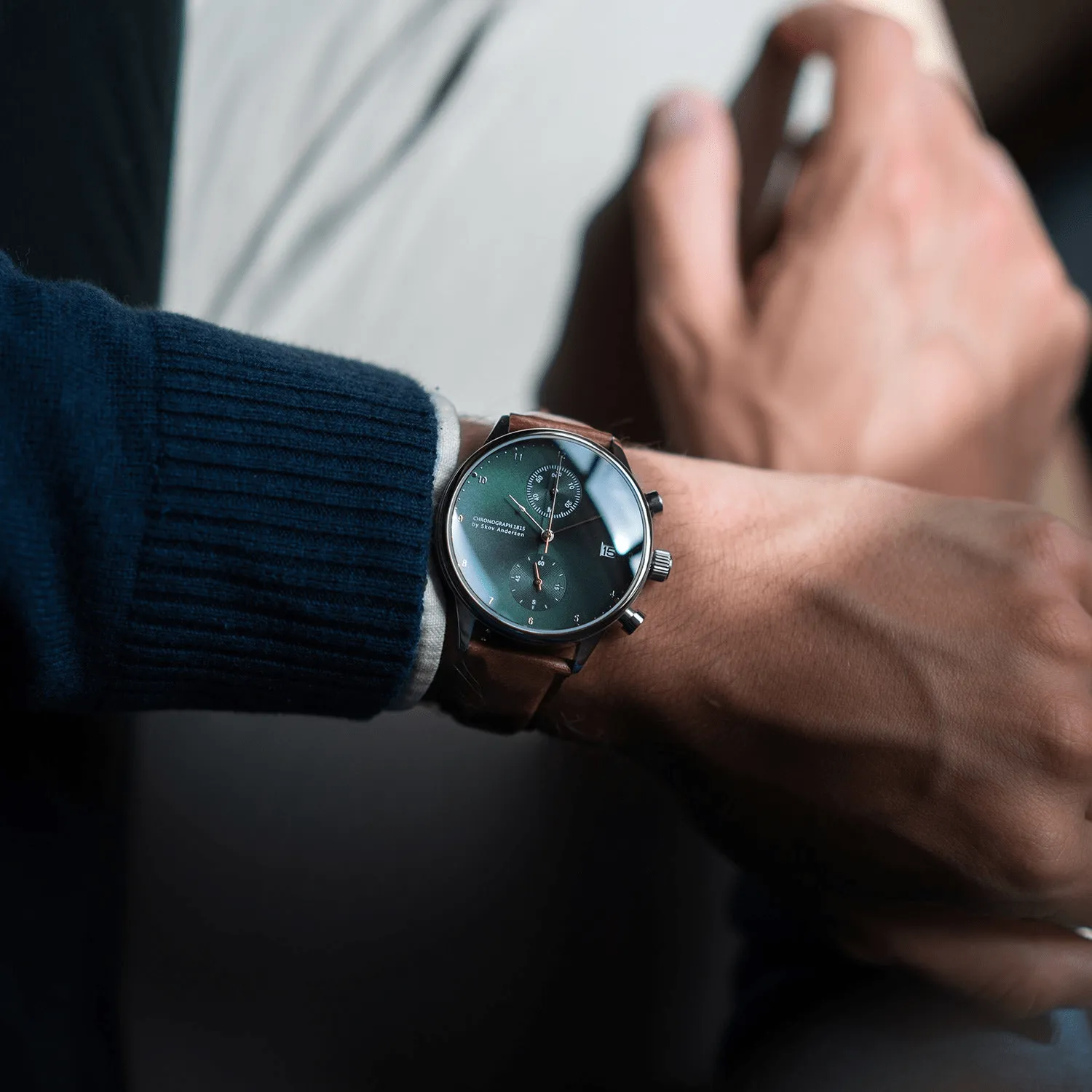 1815 Chronograph, Steel / Green Sunray sold by About Vintage product image thumbnail 2