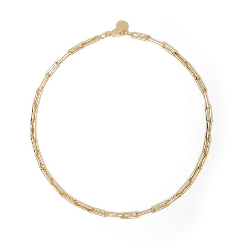 CH023 'SMALL INDENTED PAPERCLIP CHAIN sold by Lisa Gozlan