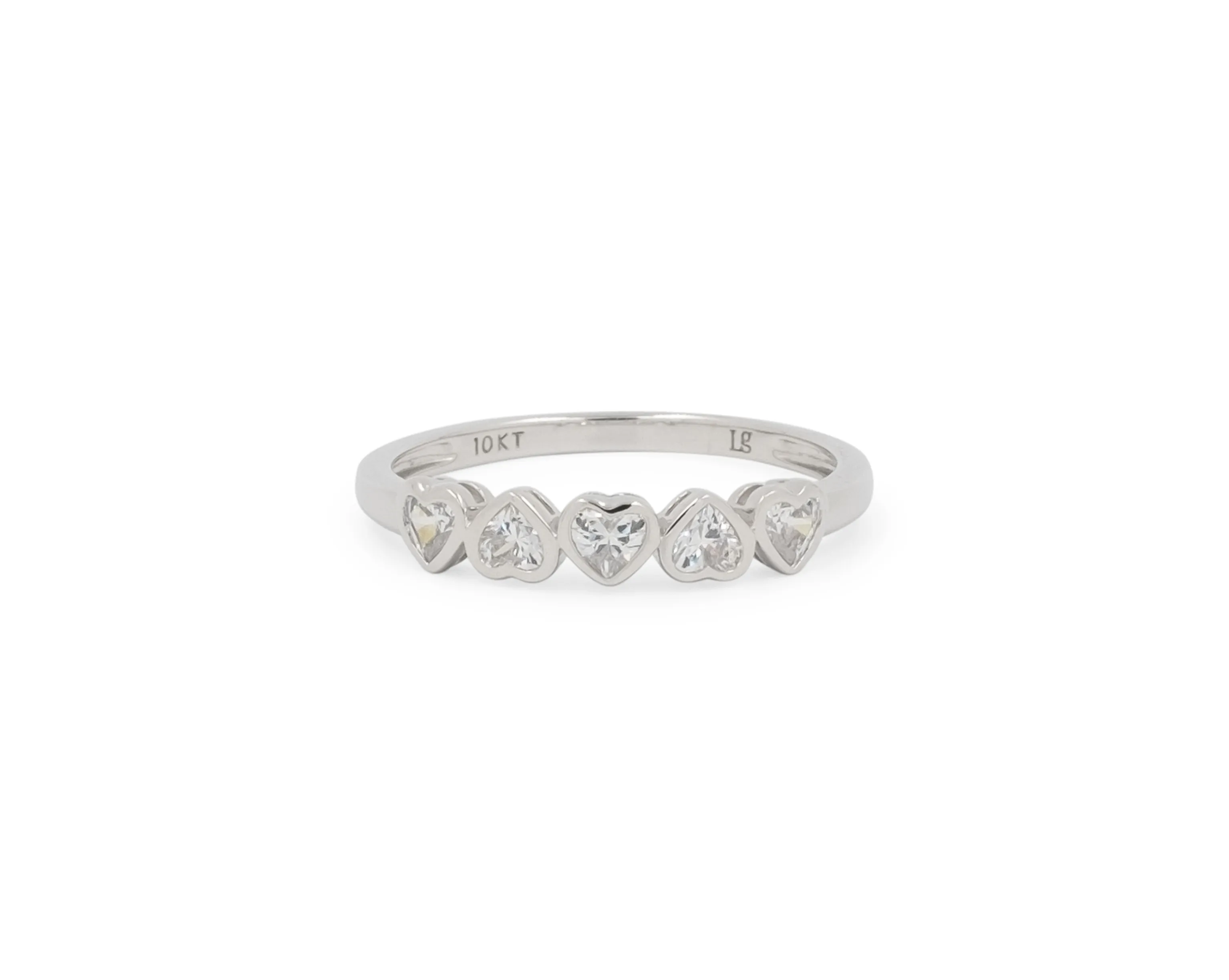 THE DAINTY MULTI-HEART STACKER sold by Lisa Gozlan product image thumbnail 5