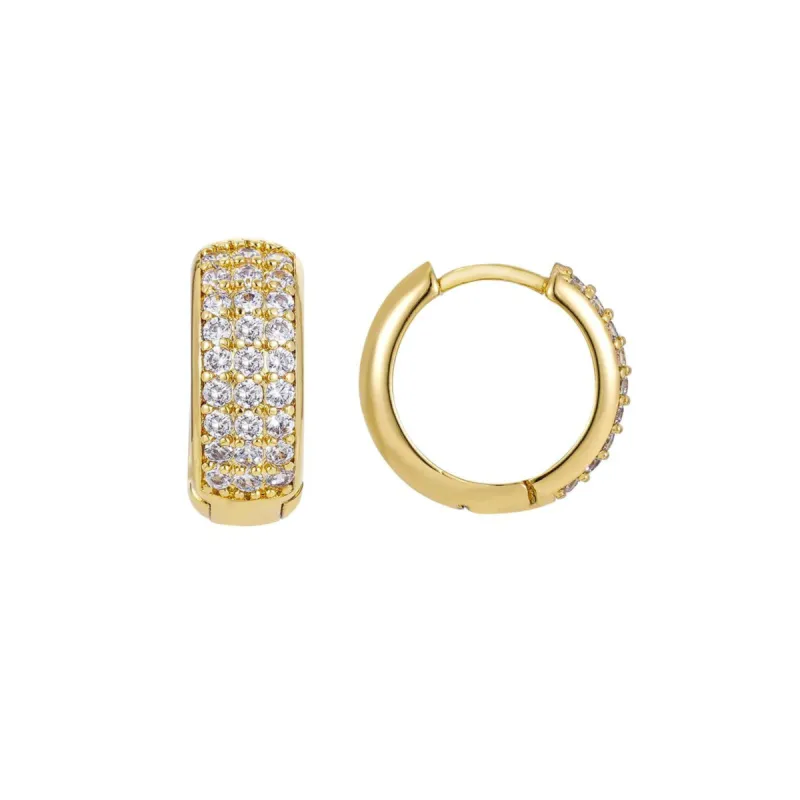 E043 'BOLD CRYSTAL HUGGIE' sold by Lisa Gozlan