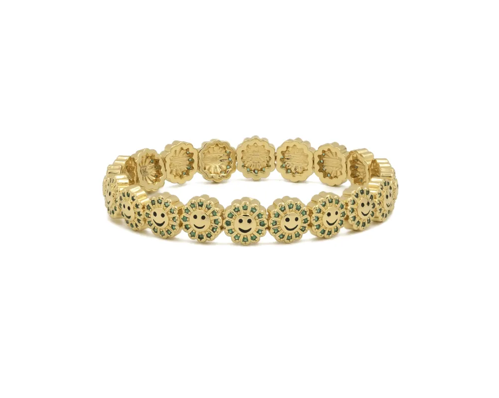 THE ETERNAL DAISY BRACELET EMERALD sold by Lisa Gozlan