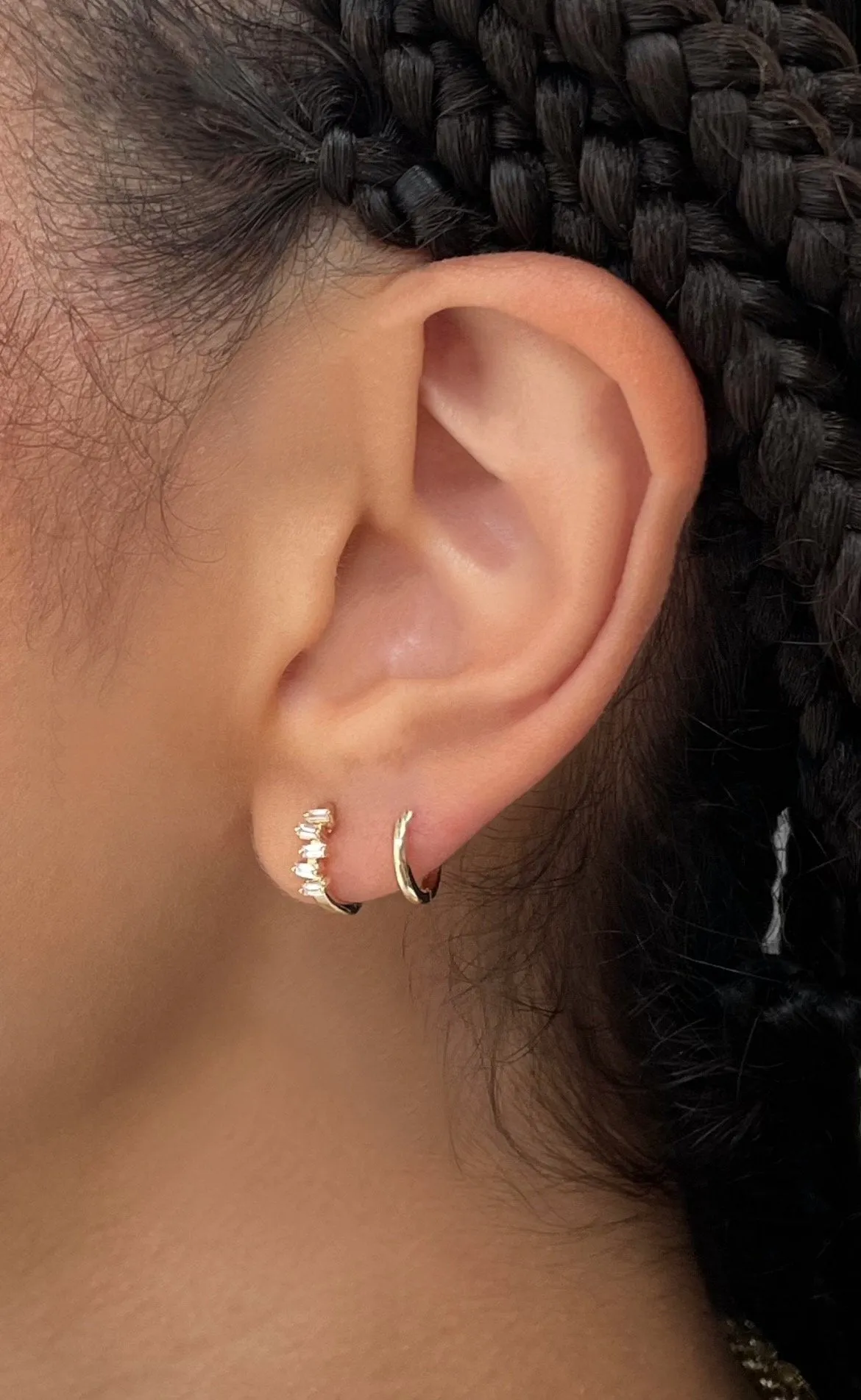 E032 'ZIGZAG DIAMOND HUGGIES' sold by Lisa Gozlan product image thumbnail 3