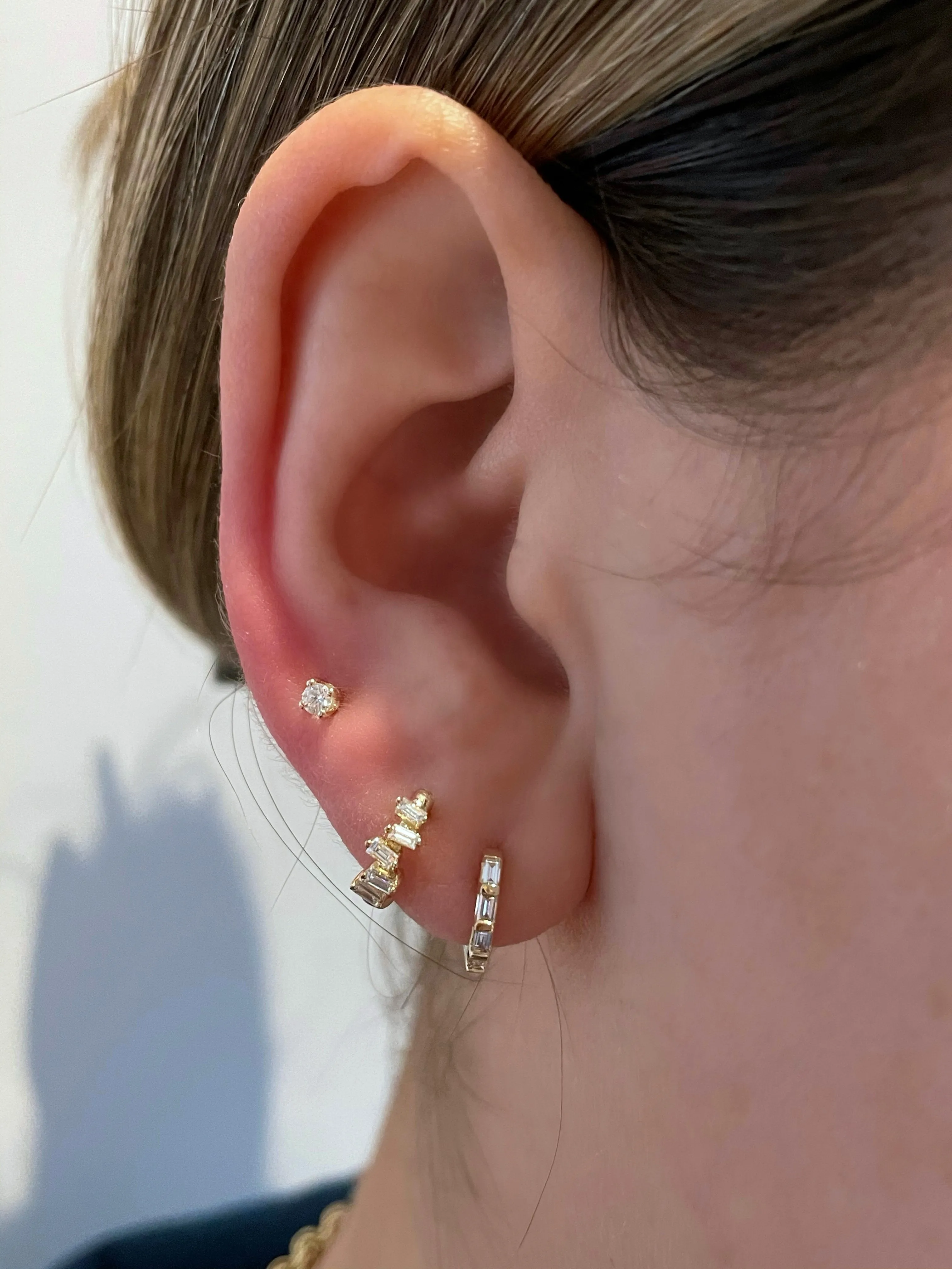 E032 'ZIGZAG DIAMOND HUGGIES' sold by Lisa Gozlan product image thumbnail 4