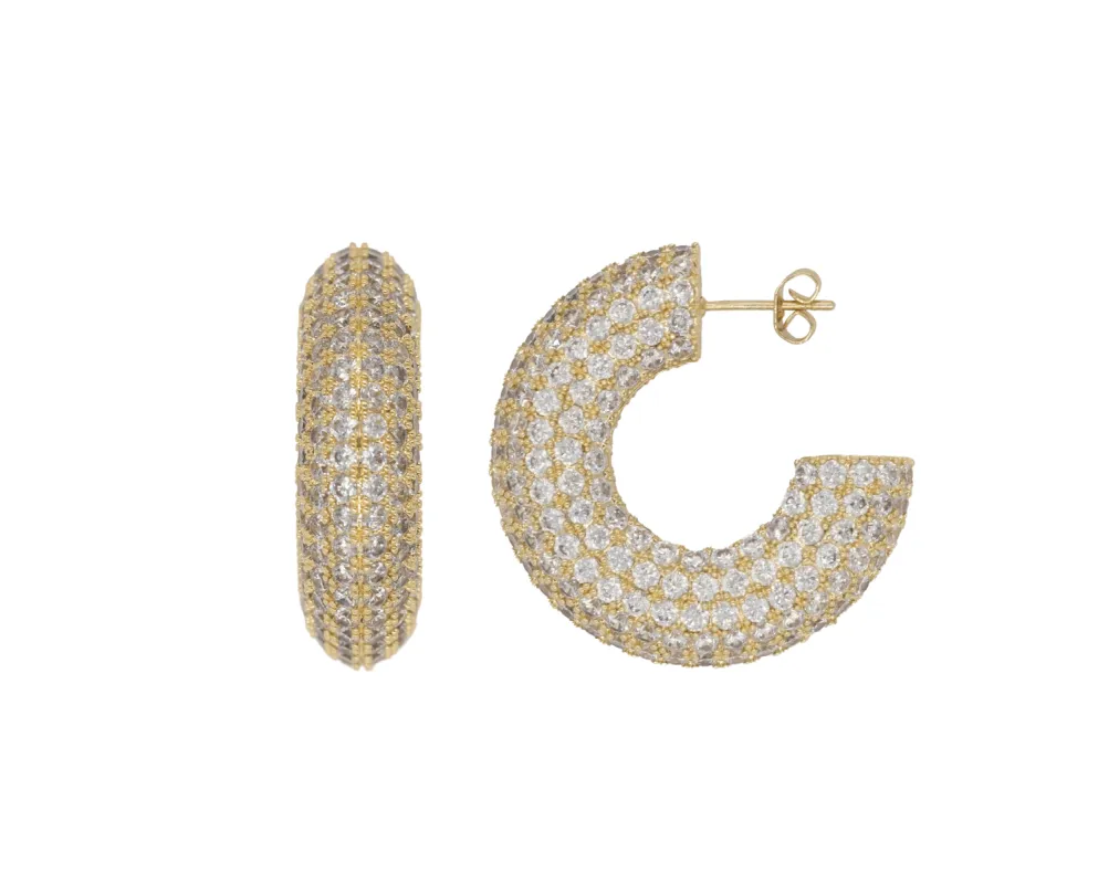 THE LISA PAVÉ HOOPS sold by Lisa Gozlan