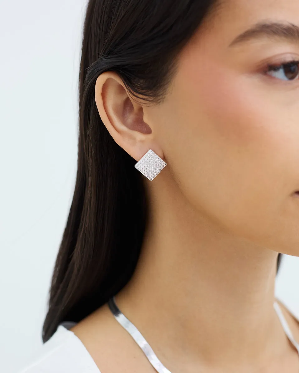 THE PAVÉ PRINCESS STUDS sold by Lisa Gozlan product image thumbnail 4