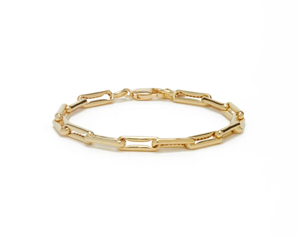 BR059 'SMALL INDENTED PAPERCLIP BRACELET' sold by Lisa Gozlan